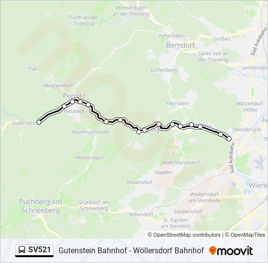 SV521 bus Line Map