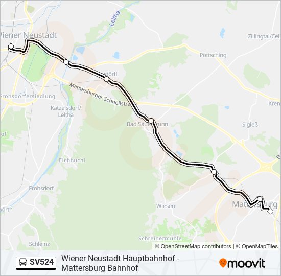 SV524 bus Line Map