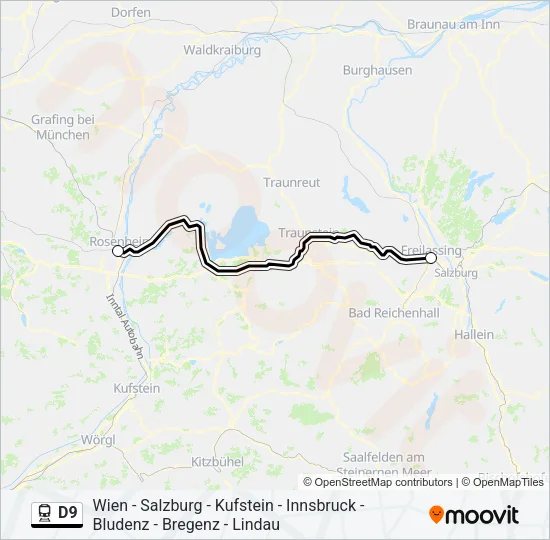 D9 Train Line Map