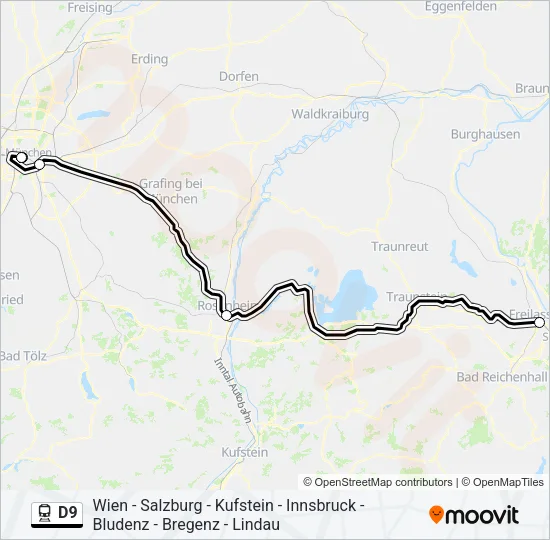 D9 Train Line Map