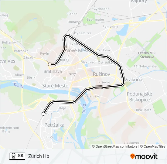 SK Train Line Map