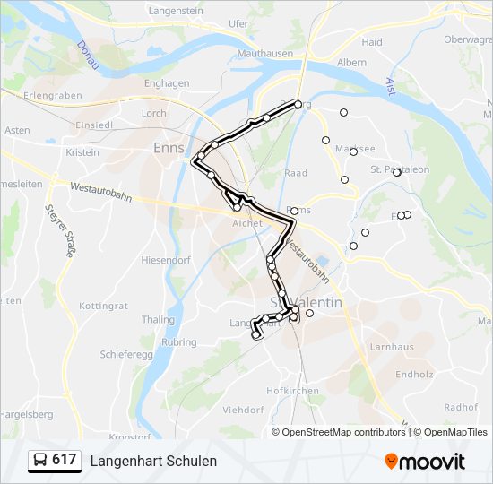 617 Bus Line Map