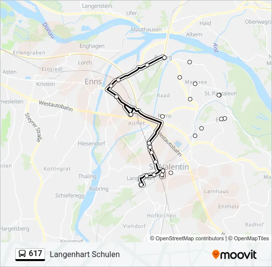 617 Bus Line Map