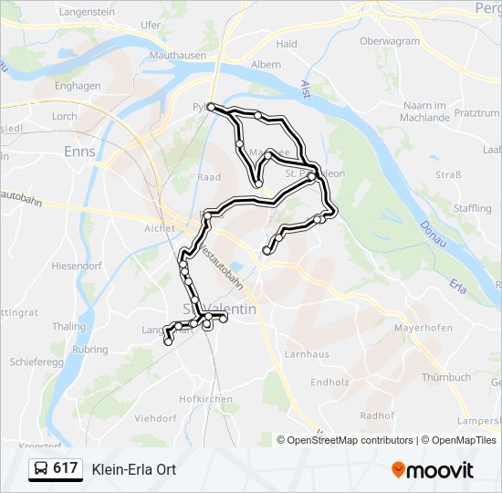 617 Bus Line Map