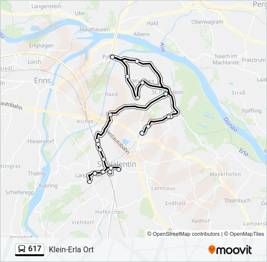 617 Bus Line Map