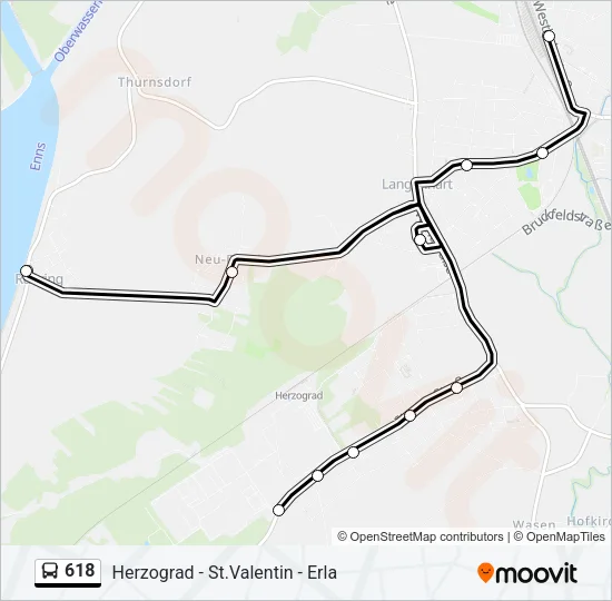 618 Bus Line Map