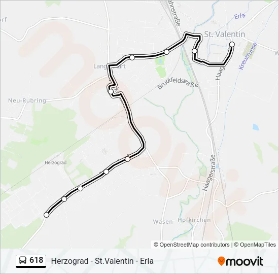 618 Bus Line Map