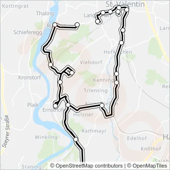 619 Bus Line Map
