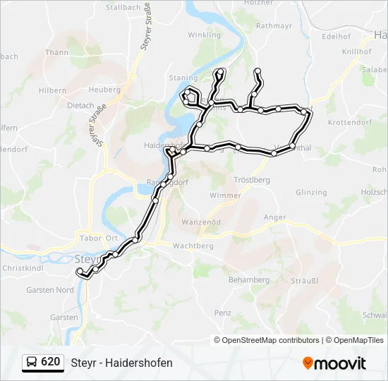620 Bus Line Map