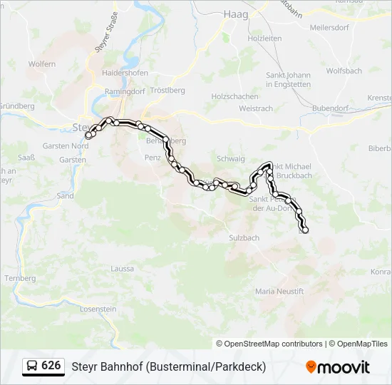 626 Bus Line Map