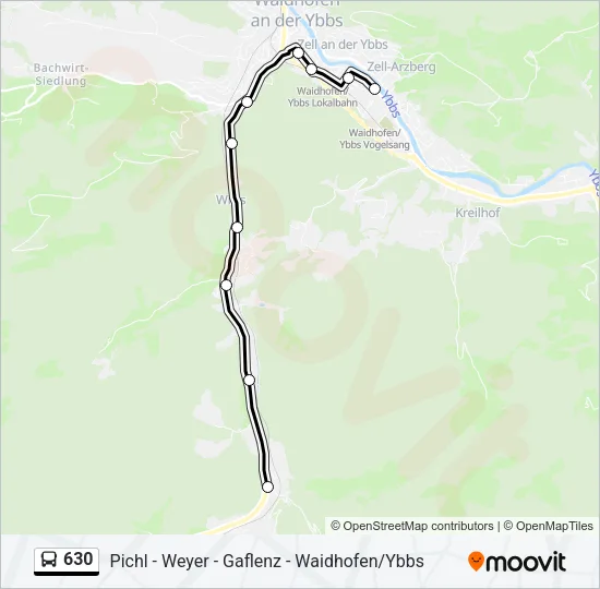 630 Bus Line Map