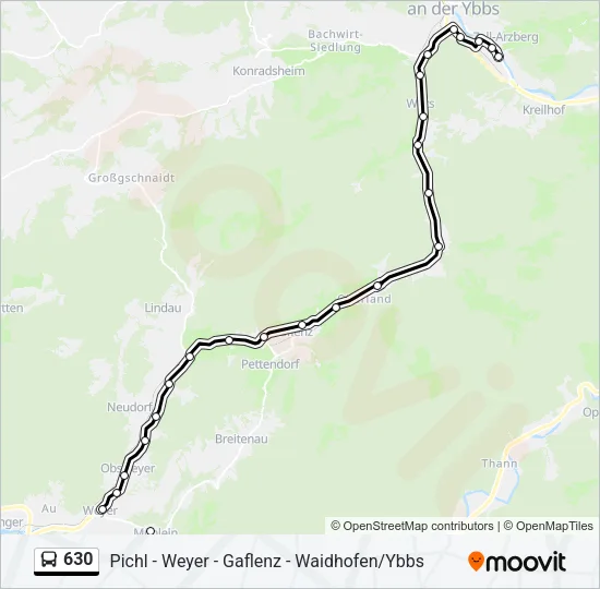630 Bus Line Map