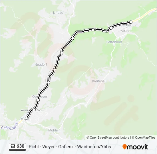 630 Bus Line Map