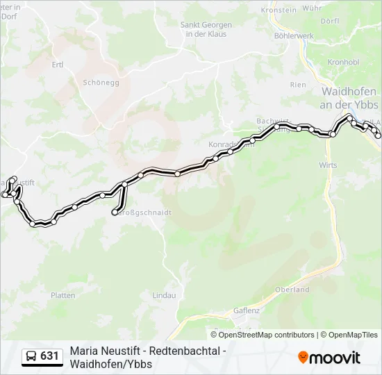 631 Bus Line Map