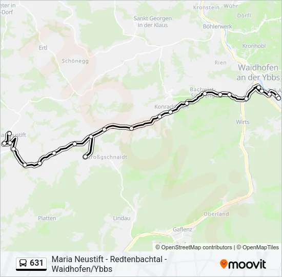 631 Bus Line Map