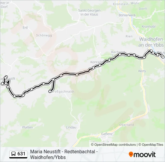 631 Bus Line Map