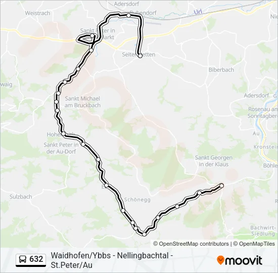 632 Bus Line Map