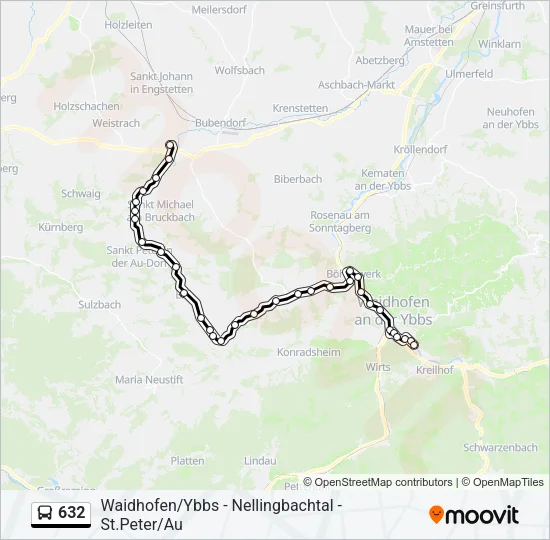 632 Bus Line Map