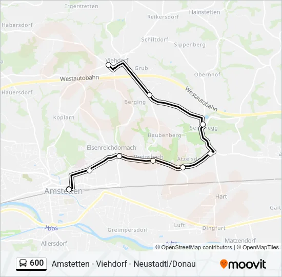 600 Bus Line Map