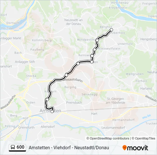 600 Bus Line Map