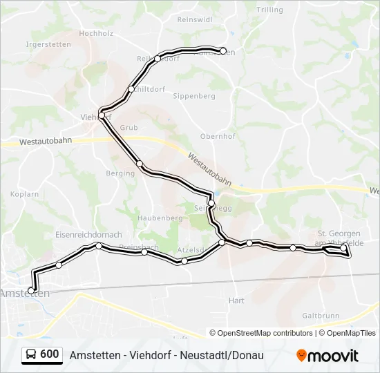 600 Bus Line Map