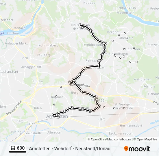 600 Bus Line Map