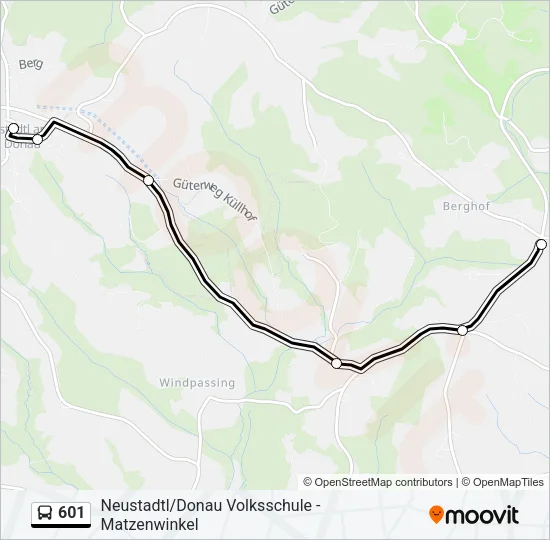 601 Bus Line Map