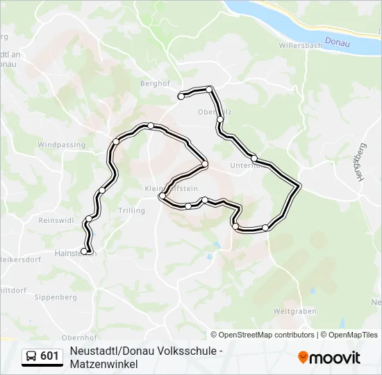 601 Bus Line Map