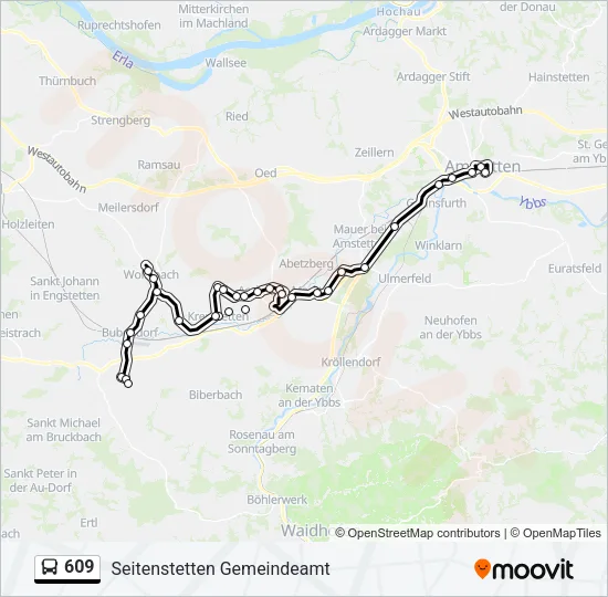 609 Bus Line Map