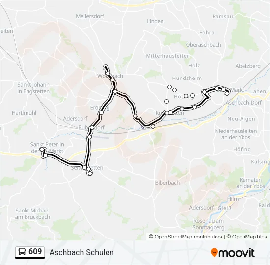 609 Bus Line Map