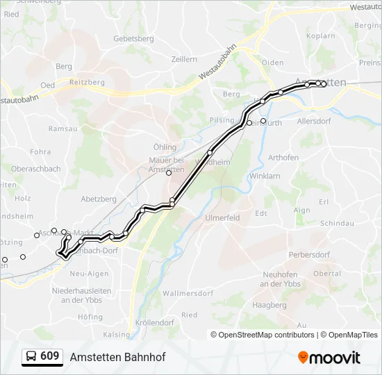 609 Bus Line Map