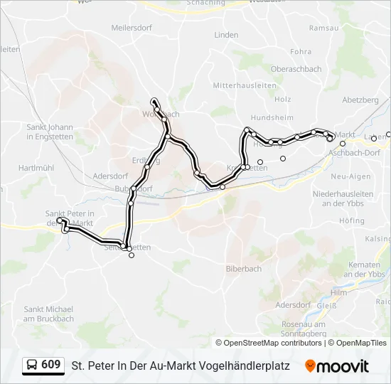 609 Bus Line Map