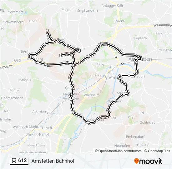 612 Bus Line Map