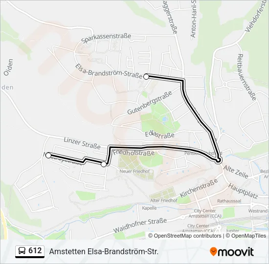 612 Bus Line Map