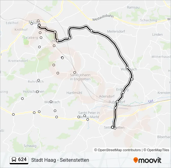 624 Bus Line Map