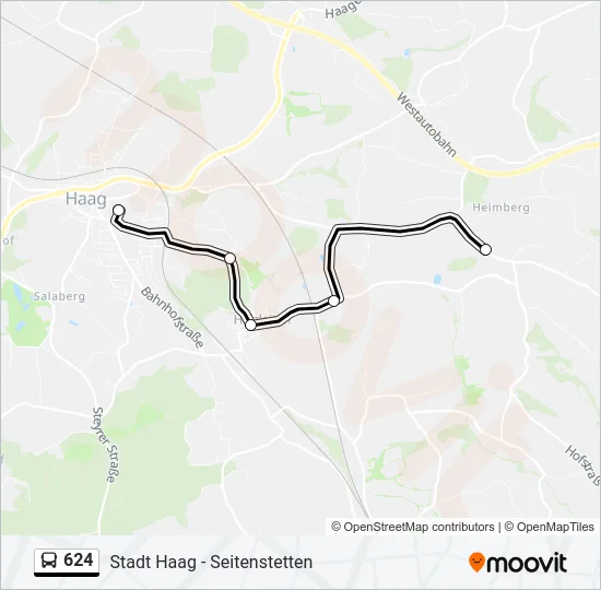 624 Bus Line Map