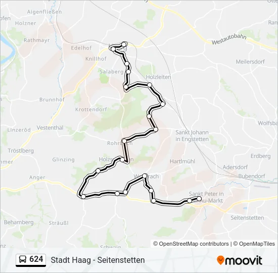 624 Bus Line Map