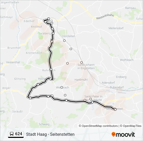 624 Bus Line Map