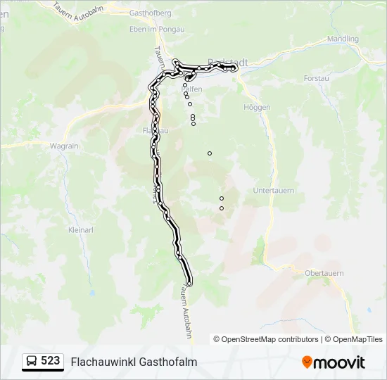 523 Bus Line Map
