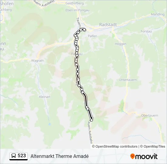 523 Bus Line Map