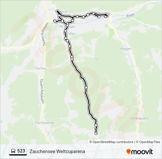 523 Bus Line Map