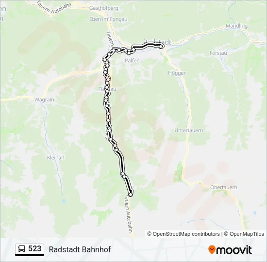 523 Bus Line Map