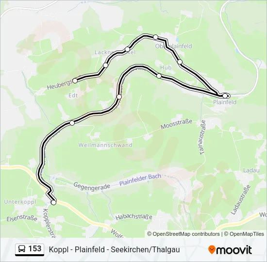 153 Bus Line Map