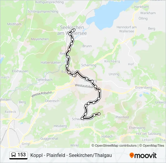 153 Bus Line Map
