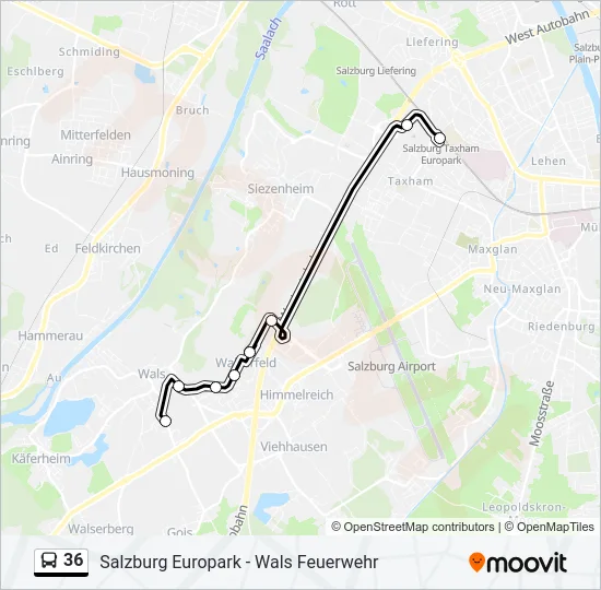 36 Bus Line Map