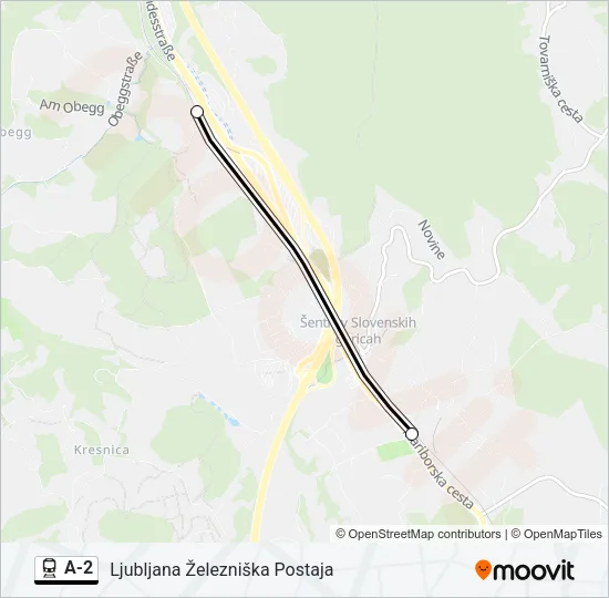 A-2 Train Line Map