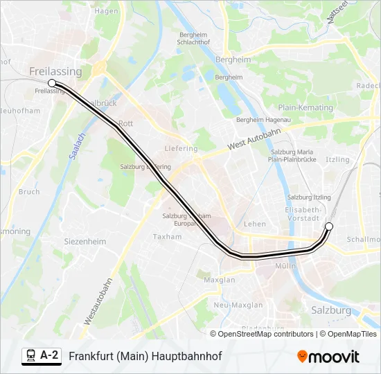 A-2 Train Line Map