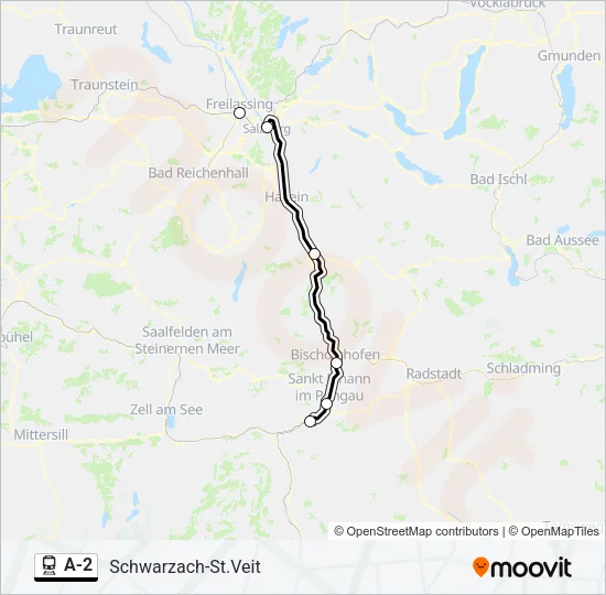 A-2 Train Line Map