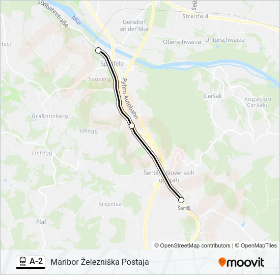 A-2 Train Line Map