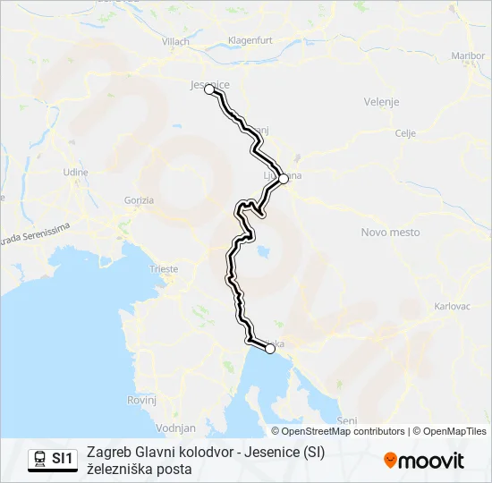 SI1 Train Line Map